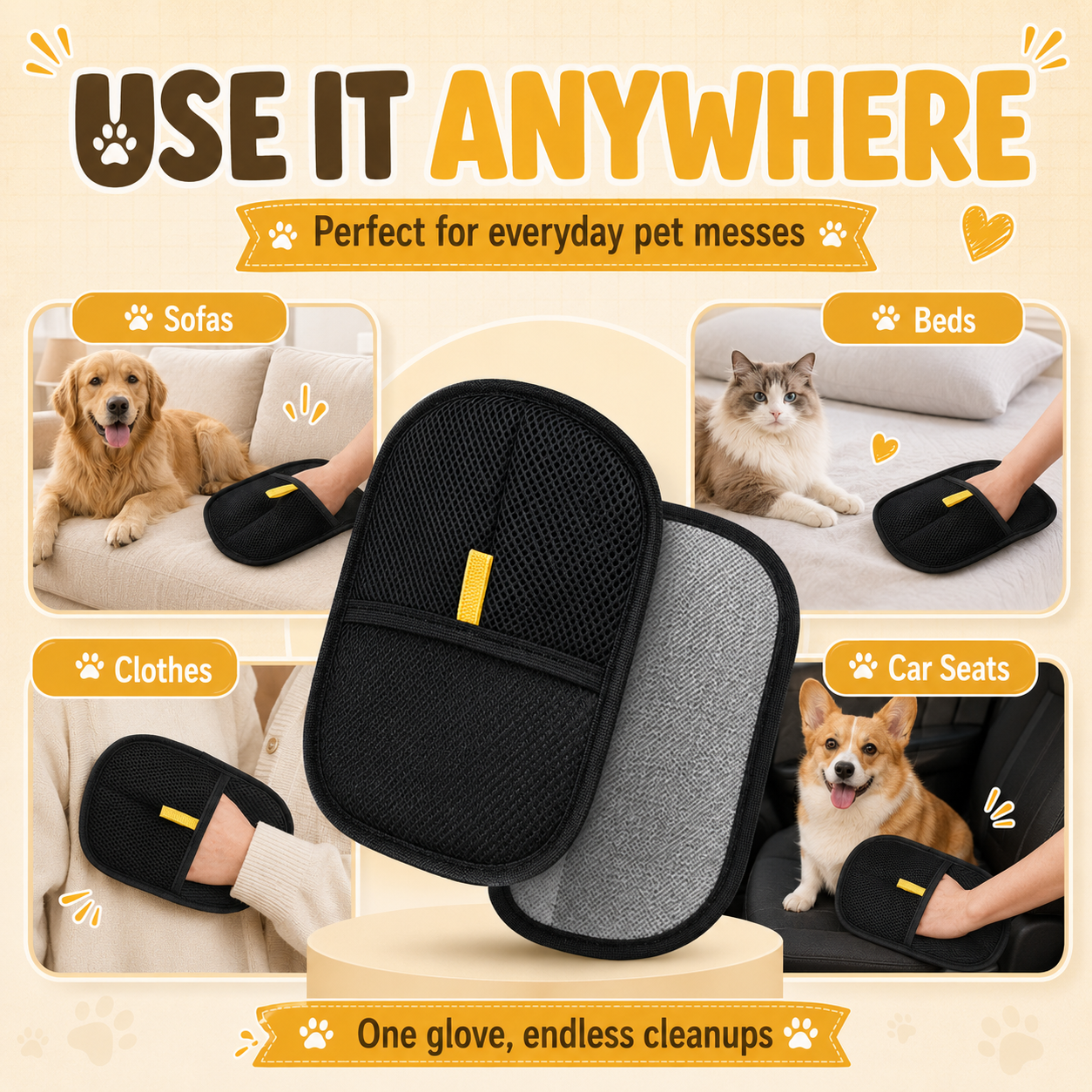 Luna & Paws™ Reusable Pet Hair Removal Glove
